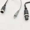 Bohrer 3 Pin CC -Stecker, stabiler Nagelverstärkungsgriff, Nagelpoliermaschine Stromkabel, Schlag, 20 mm grau schwarzer Seilgriff