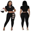 Fashion Women's Two Piece Pants Classic Trendy Brand Design Tight Elastic Sport Moon Print Bottoming Shirt T-shirt High Waisted Leggings Women Clothing Set