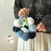 Dekorativa blommor julull boll pom-poms kransdekorationer trappor fönster bilhängen hängande ornament liten present plysch handgjorda