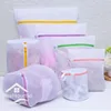 Wäschetaschen für Anti-Deformations-Waschmaschinen Unterwäsche Reißverschluss Net-Kleidung Mesh BH 3-7pcs Polyester Bag Home Home