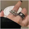 Wedding Rings Designer Hoge kwaliteit Western Empress Dowager Planet Zircon voor vrouwelijke menigte Design Grade Feeling Finger Ring FAS DH703