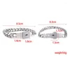 Bangle 2Pcs Tone Stainless Steel Lover Heart Love Lock Bracelet With Key Bangles Kit Couple Jewelry Gift