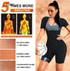 Women's Shapers Qtree Womens Sauna Suit For Weight Loss Full Body Shaper Shapewear Bodysuit Sweat Slimming Workout Waist Trainer With