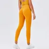 Lu Pant Align Selign Women Seamless Leggings High Water Elastic Push Up Leggins Fiess Solid Slim 운동 레깅스 팬츠 여성 섹시 다리 요가 g