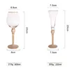 1 pezzi Diamondencrusted Champagne Glass GoldRimmed Crystal Luxury Caldici in stile European Wine Glasses Bar festa 240408
