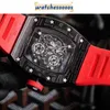 Designer Watch Mechanical Movement Orologio Cinta di gomma Ceramic Ceramic Waterproof RM055 Multifunctional Macchina in fibra di carbonio UEL0