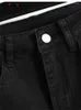 Женские джинсы Cotvotee Loose High Oльца для женщин 2024 Vintage Fashion Strech Split Black Angle.