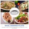 Plates Stainless Steel Plate Snack Tray Oval Dinner Storage Dish Practical Pastry Exquisite Roast Fruit