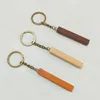 حقيبة هدايا مخصصة سحر مفاتيح مخصصة monogrammed mongraved wood bar keychain لسيارة السائق الجديدة ، مفاتيح السمسار