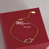 Braccialetti Charm Charm Metal Braccialetti Lettera Braccialetti Carattene 18K Gold Bangles Gioielli alla moda