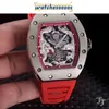 Designer Watch Mechanical Movement Watch Rubber Strap Ceramic Dial Waterproof Red Men Sapphire Dragon Phoenix Tourbillion Calendar Skele