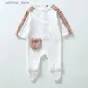 Rompers Baby Bodysuit Pyjama Kids Kleding Lange mouwen Kinderen Kleding Pasgeboren Baby Overalls Kinderen Boy Girls Kleding Baby Jumpsuit L47