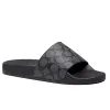 Klassiska coa ch tofflor sandal män kvinnor blommor casual skor skjut lyx utomhus pool ny stil gummi loafer sommarstrand designer skjutreglage platt sandale man mule låda