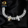 Hip Hop Iced Out Vvs Moissanite Cuban Link Chain Necklace 925 Sterling Silver Braceletlocket necklaces