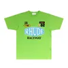 Rhude Brand Tshirt Mens Designer T Shirt Womens Design Kort ärm trendiga modekläder RH041 DREAM INSPIRATION Tryckt Kort ärm T-shirt Size S-XXL