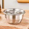 Bowls Anti-Scalding Steamed Egg Bowl Korean Cuisine Thickened Drop-resistant Soup With Lid Stainless Steel Rice Child