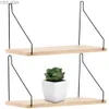Other Home Decor Floating wall rack decoration Nordic display with metal bracket mounted shelf multifunctional kitchen and living room yq240408