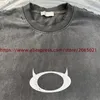 Camicie da uomo camicia lavata vintage uomini donne unisex fori minimalista top top top oversize t-shirt