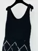 Basic Casual Kleider Designer -Marke 24 Frühling/Sommer Neues Produkt kleines Xiangfeng Lingge -Kleid schwarz N9ib