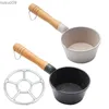 Pans Sterile mini sauce pot small soup pot milk pot wooden handle hot oil pot butter melting pot cooking sauce with inverted sprayL2403