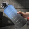 Water Bottles Half Gallon Bottle 2000 Ml Large Capacity Motivational BPA-free Leak-proof Lid Drink Jugs With Time Marker Sports Outdoor