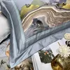 Bedding Sets Luxurious Chinese Style Printed Iandscape Tree Pattern Horse Animal Bed Sheet Duvet Set Family Iarge 4-Piece