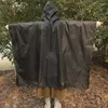 Regnrockar regnrockjacka huva med fickvattentät bärbara regnkläder för resekamping pendling utomhus