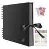 2024 30/80 Pages Photo Albums 80 Black Pages Memory Books A4 Craft Paper DIY Scrapbooking Picture Wedding Birthday Childrens GiftCraft paper DIY scrapbook