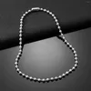 Hanger kettingen roestvrij staal maagdelijk maria voor vrouwen 6 mm bal kralenketen choker metaalmeisjes guadalupe medaille collier femme