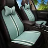 Bilstol täcker Ice Silk Car Seat Cushion Front Main Passenger Single Seat Liten midja Halva omgivning Split Single Seat Cover Summer T240408