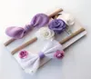 3pcs Set Baby Bandbands Bowknot Ribbon Nylon Bandons pour enfants Girls Bunny Bow Enfants Turbon Ed Knot Headwear Couffeurs pour 7258226