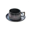 Tasses japonaises vintage en céramique tasse de tasse de restauration à la maison coque tasse tasse de thé avec soucoupe Boire une décoration cadeau d'anniversaire