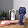 Mini handheld fans draagbaar 180 ﾰ Roterende desktopventilator 5 snelheden USB oplaadbare persoonlijke koelfans met haak voor thuiskantoor buitenreisfeest gunst cadeau