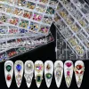 Decals 24 Grids Alloy Nail Kit Design Jewelry Charms Rivet Bowknot Diamond for Diy Nail 3d Decors Gems Accessor