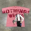 Męskie koszulki Strtwear T Shirt Y2K Hip Hop Graphic Print Oversed Tshirt Mens Punk Rock Gothic Crew Szyja bawełniana krótkie blaty T240408