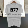 Erkek Tişörtleri Yüksek Kaliteli Pamuk 1977 Tek renkli baskı lüks T Shirt Erkekler Yeni Marka Moda Serin Tasarımcı T-Shirts Sıradan Sokak Giyim Üstleri H240408