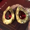 Серьги -грибы Vintage Water Drop изношенные металлические сообщения для женских аксессуаров элегантные дизайнерские классические нерегулярные стиль подарки C1478