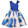 Lavender Flower Dress Rose Bow Kids Wedding Druhna Ubrania dla dziewcząt 210 lat 240325