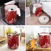 Laundry Bags Christmas White Pine Needle Leaves Dirty Basket Foldable Home Organizer Clothing Kids Toy Storage