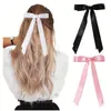 Party Decoration 2/4st Fashionable Cute Double Layer Ribbon Fluttering Hair Clips Girl flätade långa band Bröllopsfödelsedags huvudbonader