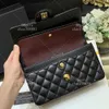 Flap bag 10A Top quality designer bag 23cm genuine leather shoulder bag woman crossbody bag chain bag With box C069