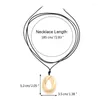 Pendant Necklaces Women's Metal Oval Necklace Hollow Circle Neckchain Elegant Jewelry