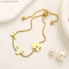 Charm Bracelets Designer Bracelets Chain Bangle Women Cuff Chain Designer Letter Luxury Jewelry 18K Gold Plated Stainless steel Lovers Wholesale Y240416DZG0WNOZ
