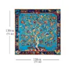 LESIDA Pure Silk Scarf Women Large Shawls Stoles Tree Print Square Scarves Echarpes Foulards Femme Wrap Bandanas 130*130CM 1303 240407