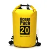 Saco seco à prova d'água de PVC 5L 10L 20L 30L Mergulho ao ar livre Armazenamento dobrável Man Women Women Beach Bag Rafting River Ocean Backpack- Para esportes aquáticos ao ar livre