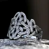 Cluster anneaux 2023 Nouvelle mode rétro celtique knot totem anneau nordique mythe viking warrior mens ring leader joelry fashion bijoux cadeaux240408