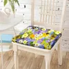 Pillow Flower Plant Printed Chair Seat Padding Durable Equipped With Invisible Zipper For Watching TV Meditating Home Pad Decor