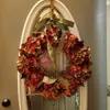 Fleurs décoratives Artificiel Automne Hortensia Wreath Home Decoration Idyllic Mur suspendu de la porte de Thanksgiving