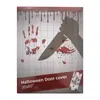 Zasłony prysznicowe Halloweenowe okno Horror krwawy dłoni łazienka do wystroju 30x60 cala