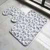 Tappetini da bagno tappetini geometrici a tre pezzi comoda ciottolo semplicità bagno sedile del bagno cuscino a forma di pavimento a U
